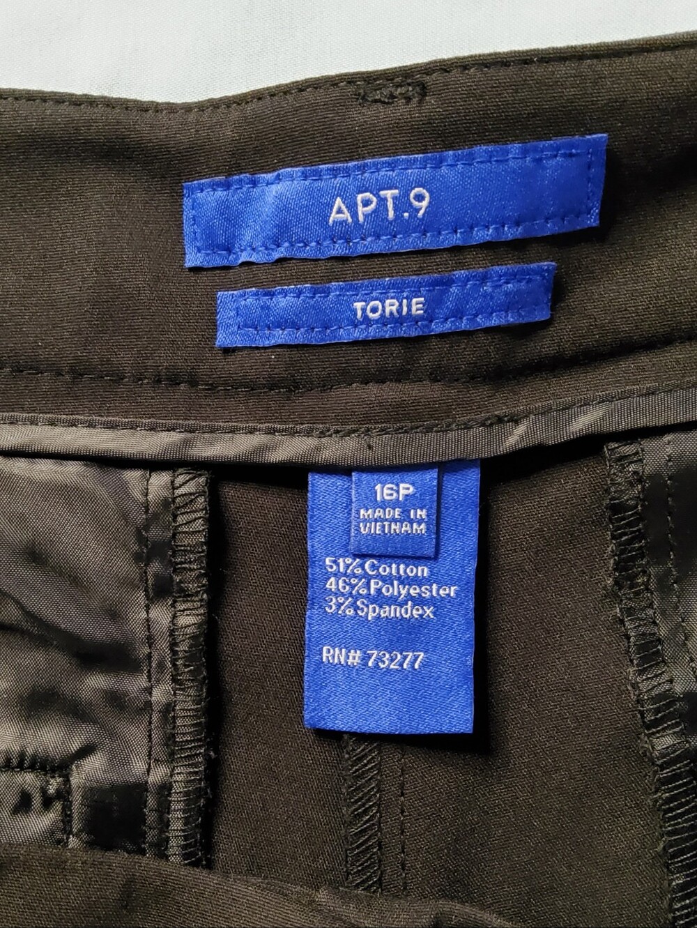 Apt. 9 Black Women's Torie Stretch Pants - Blue Label Detail - Picture 5 of 5